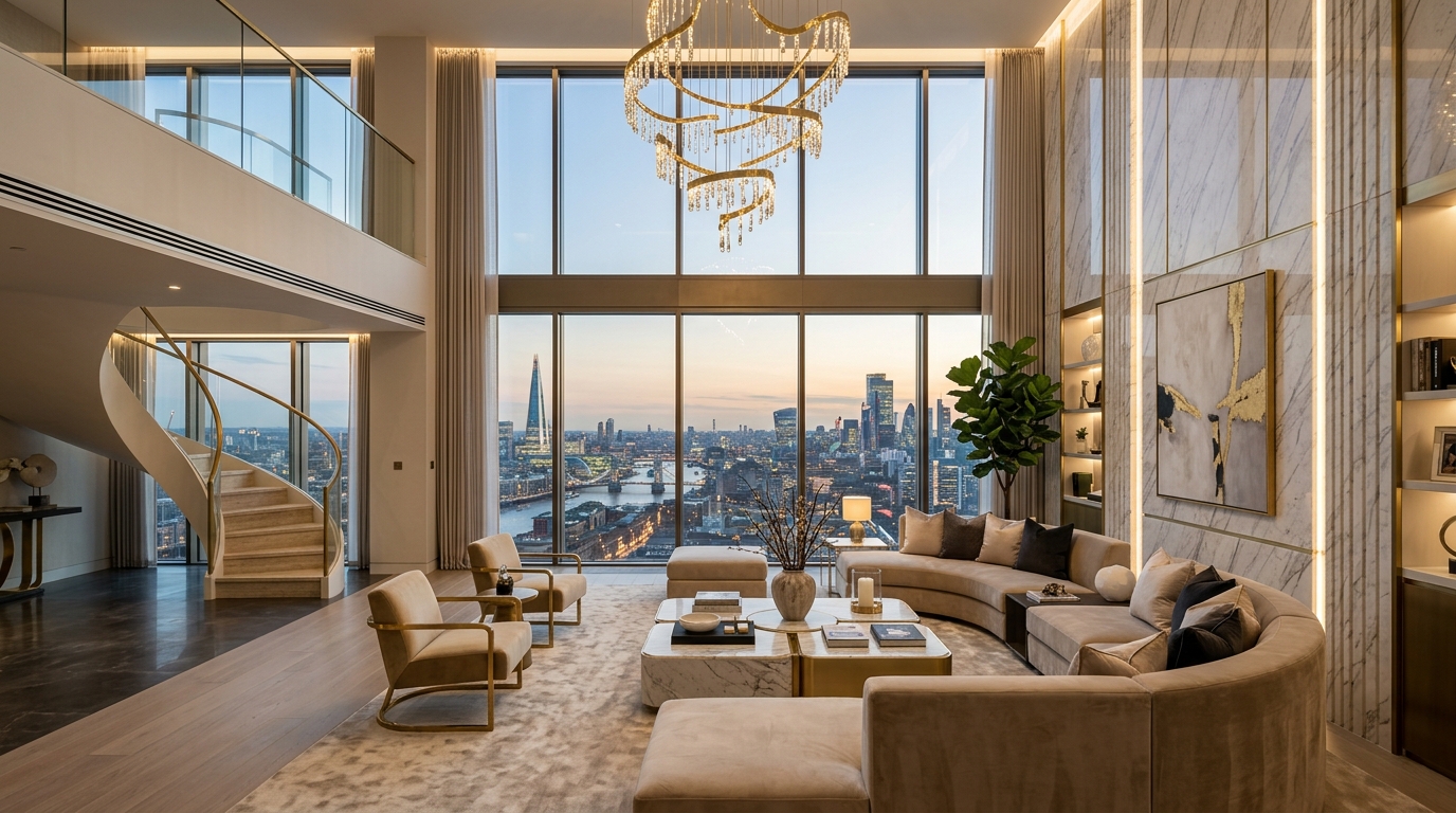 Grand Double-Height Living Room